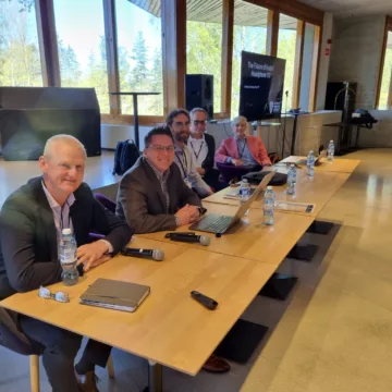 The panel for The Future of Wireless Audio Headphone 3 0 Workshop at AES Europe 2023